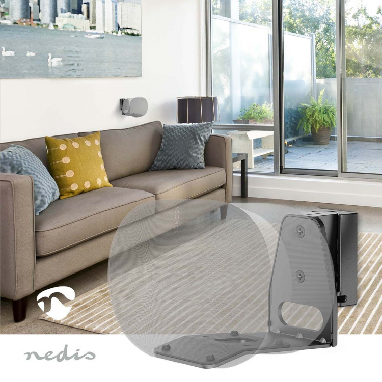 Nedis Speaker Mount | Compatible with: Sonos® Era300 | Wall | 5 kg | Swivel / Tilt | Tiltable | Rotatable | ABS / Metal | Black Nedis Speaker Mount | Compatible with: Sonos® Era300 | Wall | 5 kg | Swivel / Tilt | Tiltable | Rotatable | ABS / Metal | Black