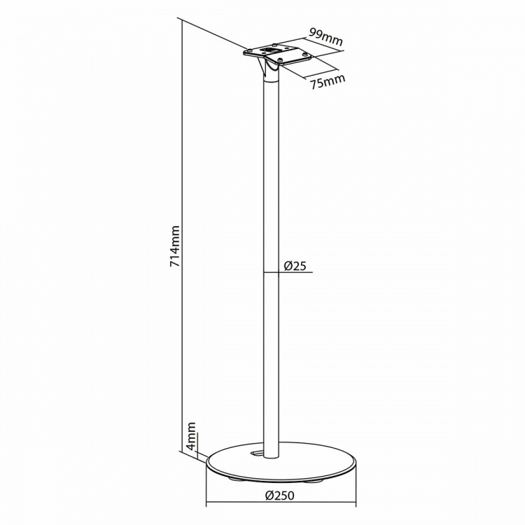 Nedis Speaker Mount | Compatible with: Sonos® Era300 | Stand | 5 kg | Fixed | ABS / Metal | Black Nedis Speaker Mount | Compatible with: Sonos® Era300 | Stand | 5 kg | Fixed | ABS / Metal | Black