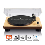 Lenco Turntable with built-in speakers USB Encoding Wood