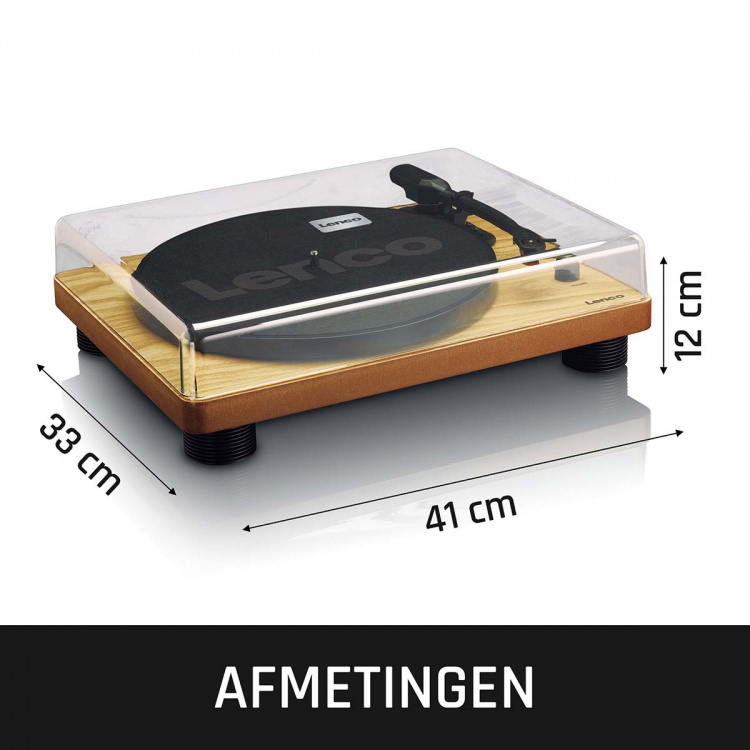 Lenco Turntable with built-in speakers USB Encoding Wood