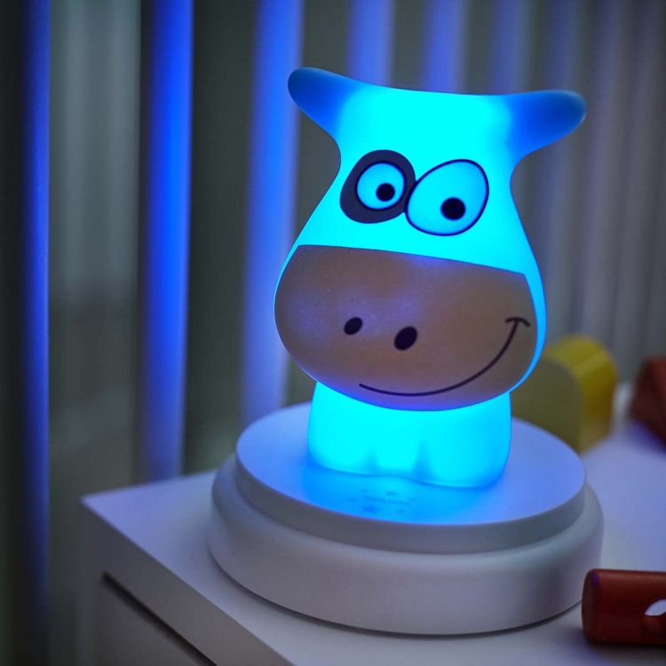 Alecto LED night light cow blue