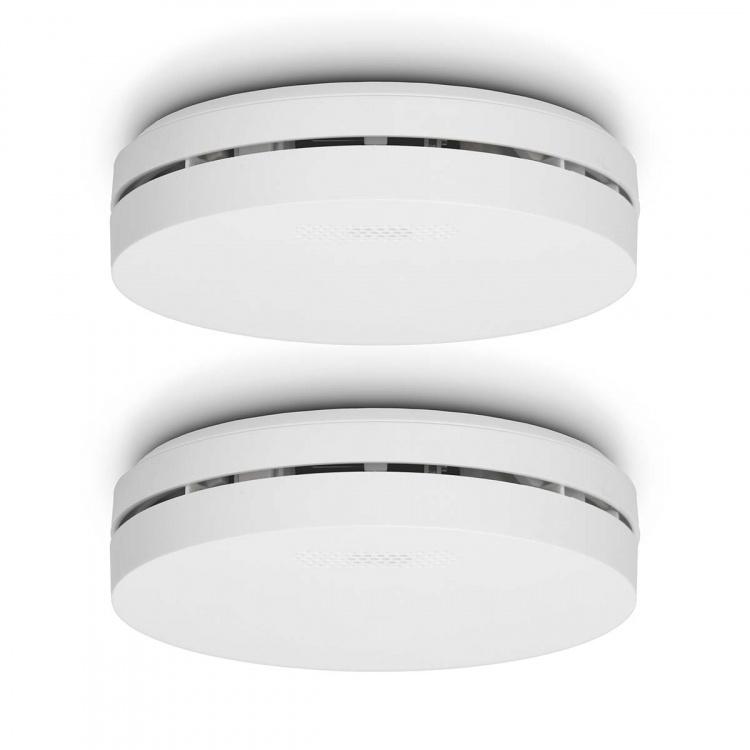 Alecto Design smoke detector with 10 year battery 2-pack White Alecto Design smoke detector with 10 year battery 2-pack White