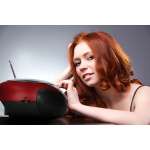 Lenco Portable FM Radio CD and USB player Red