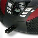 Lenco Portable FM Radio CD and USB player Red