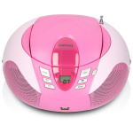 Lenco Portable FM Radio CD and USB player Pink