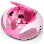 Lenco Portable FM Radio CD and USB player Pink