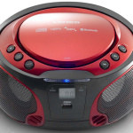 Lenco SCD-550RD Portable FM Radio CD/MP3/USB/Bluetooth® player with LED lighting Red