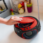 Lenco SCD-550RD Portable FM Radio CD/MP3/USB/Bluetooth® player with LED lighting Red