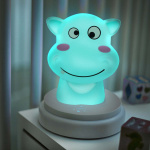 Alecto LED night light hippo blue