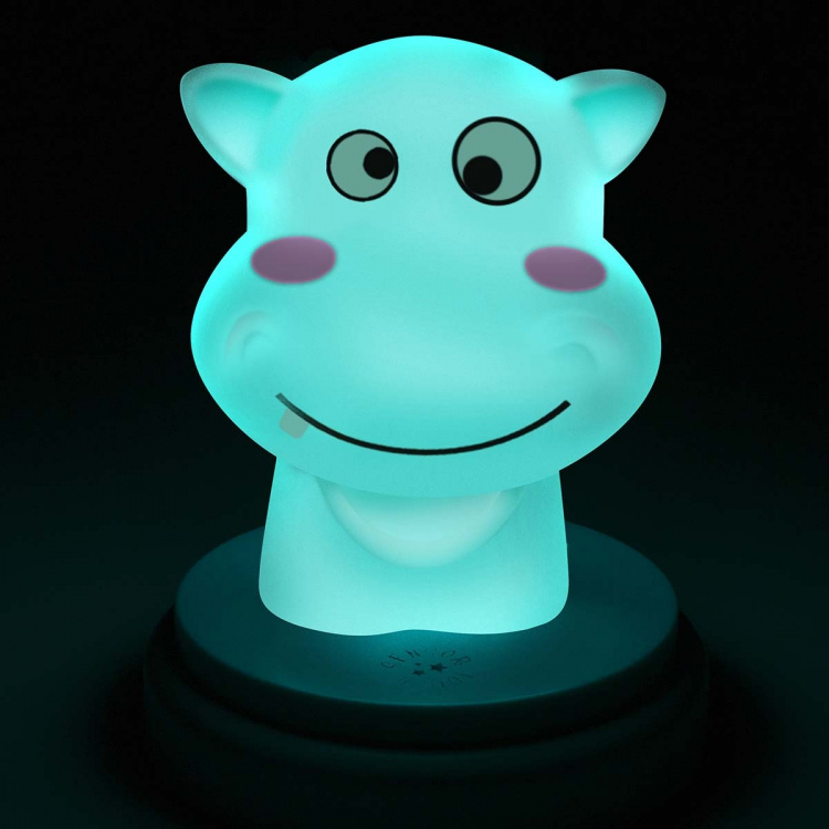 Alecto LED night light hippo blue