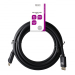 DELTACO DisplayPort cable, DP 1.4, 8K@30Hz, 5m, black