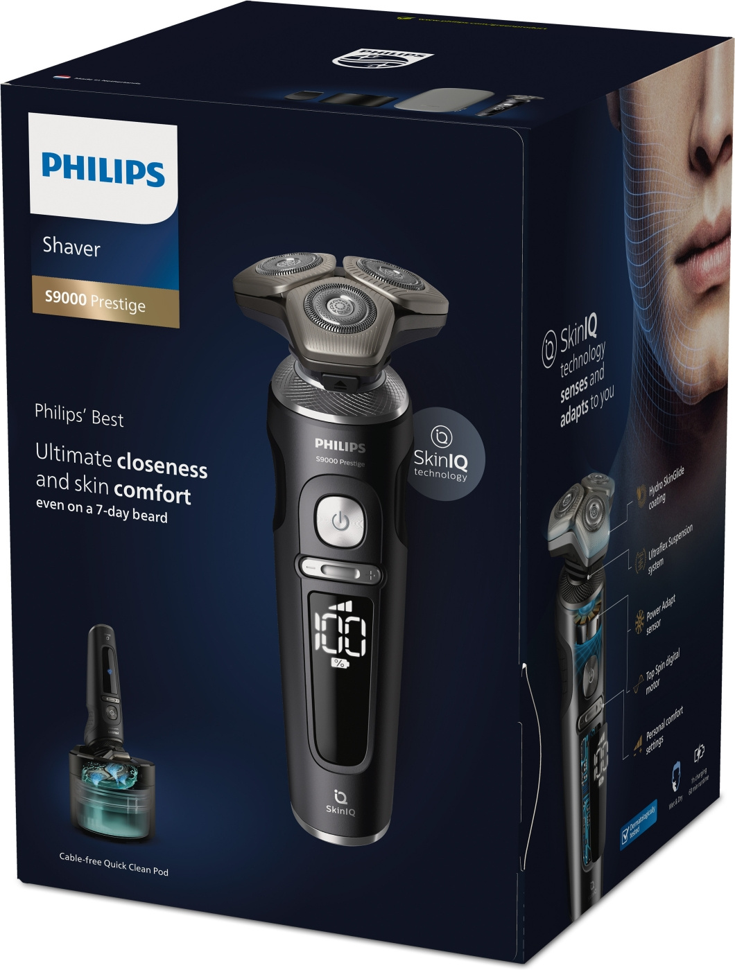 Buy Philips S9000 Prestige SP9840/32 shaver with cleaning