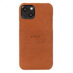 Krusell iPhone 13 Mini Leather Cover, Cognac Krusell iPhone 13 Mini Leather Cover, Cognac