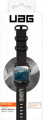 Urban Armor Gear Apple Watch 45/44/42mm Nato Eco Strap, Black Urban Armor Gear Apple Watch 45/44/42mm Nato Eco Strap, Black