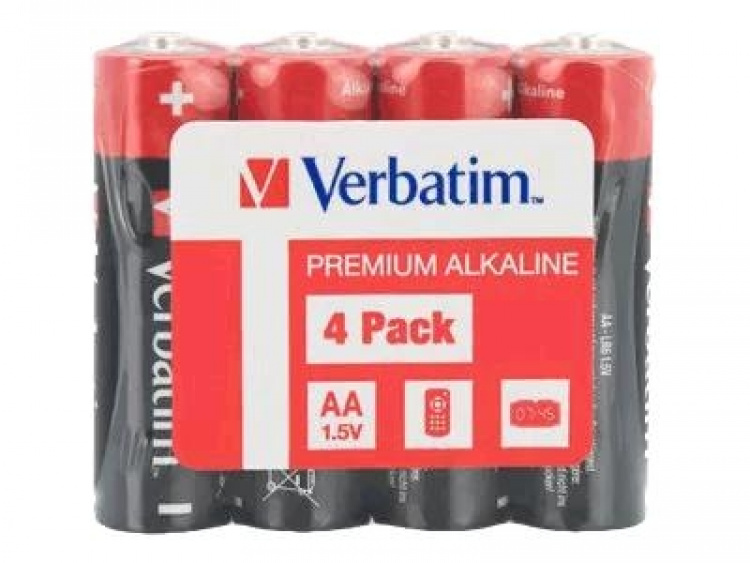 Verbatim Alkaline battery AA 4 Pack shrink