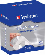 Verbatim Paper pocket for CDs/DVDs, white/transparent, 100-pack