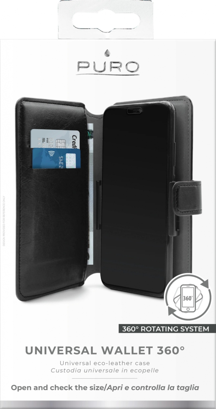 Puro Uni XL Ecoleather Case Adjustable SlideHolder Blk Puro Uni XL Ecoleather Case Adjustable SlideHolder Blk