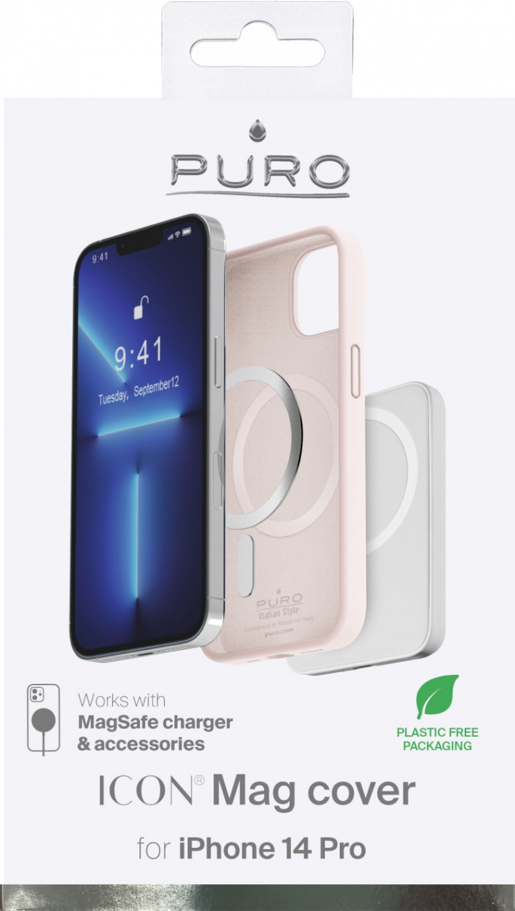 Puro iPhone 14 Pro Icon Mag, Rose Puro iPhone 14 Pro Icon Mag, Rose