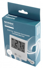 Nordic Quality Digital indoor-outdoor thermometer w wired sensor