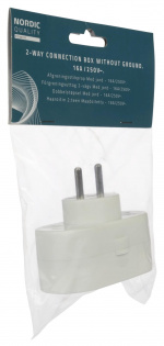 Nordic Quality 2-vägs kontakt ojordad, Vit