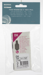 Nordic Quality Diazed DZ II fuses, 16A, 5 pcs