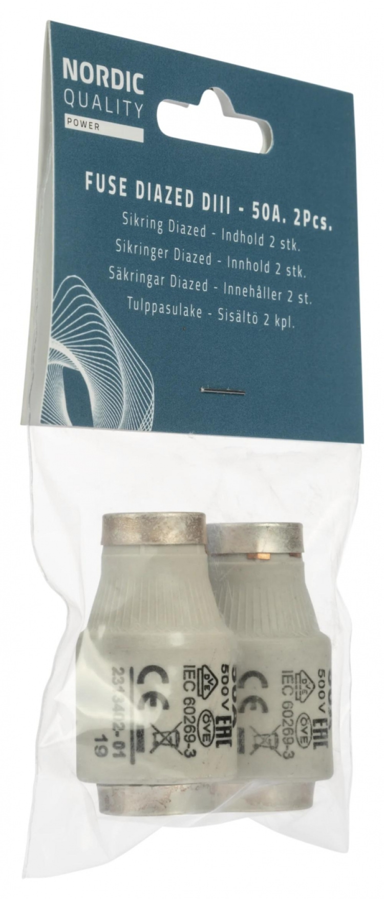 Nordic Quality fuse Diazed DIII 50A 2 st