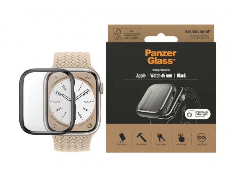 PanzerGlass Skærmbeskytter Smart watch Sort Transparent Hærdet glas PanzerGlass Skærmbeskytter Smart watch Sort Transparent Hærdet glas
