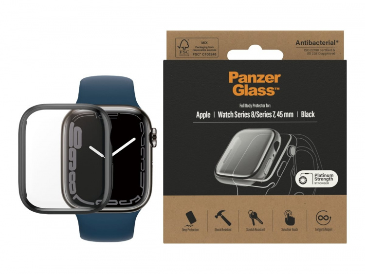 PanzerGlass Skærmbeskytter Smart watch Sort Transparent Hærdet glas PanzerGlass Skærmbeskytter Smart watch Sort Transparent Hærdet glas