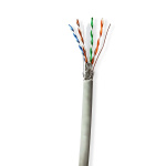 Nedis Network Cable Roll | CAT6 | Solid | S/FTP | CCA | 305.0 m | Indoor | Round | PVC | Grey | Pull Box