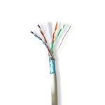 Nedis Network Cable Roll | CAT6 | Stranded | F/UTP | Bare Copper | 305.0 m | Indoor | Round | LSZH | Grey | Pull Box