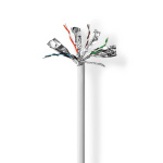 Nedis Network Cable Roll | CAT6 | Solid | S/FTP | Bare Copper | 100.0 m | Indoor | Round | LSZH | Grey | Pull Box