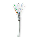 Nedis Network Cable Roll | CAT6 | Solid | S/FTP | Bare Copper | 305.0 m | Indoor | Round | LSZH | Grey | Pull Box