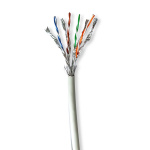 Nedis Network Cable Roll | CAT7 | Solid | S/FTP | Copper | 50.0 m | Indoor | Round | LSZH | Grey | Pull Box