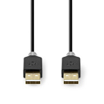 Nedis USB Cable | USB 2.0 | USB-A Male | USB-A Male | 480 Mbps | Gold Plated | 2.00 m | Round | PVC | Anthracite | Box Nedis USB Cable | USB 2.0 | USB-A Male | USB-A Male | 480 Mbps | Gold Plated | 2.00 m | Round | PVC | Anthracite | Box