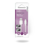 Nedis USB Cable | USB 2.0 | USB-A Male | USB Micro-B Male | 480 Mbps | Nickel Plated | 2.00 m | Round | PVC | White | Box