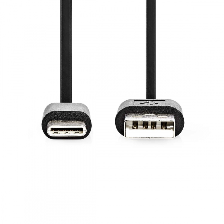 Nedis USB Cable | USB 2.0 | USB-C™ Male | USB-A Male | 15 W | 480 Mbps | Nickel Plated | 2.00 m | Round | PVC | Black | Box Nedis USB Cable | USB 2.0 | USB-C™ Male | USB-A Male | 15 W | 480 Mbps | Nickel Plated | 2.00 m | Round | PVC | Black | Box