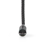 Nedis USB Cable | USB 2.0 | USB-A Male | USB Micro-B Male / USB-C™ Male | 10 W | No Data Transfer | Nickel Plated | 2.00 m | Round | Nylon | Black | Box