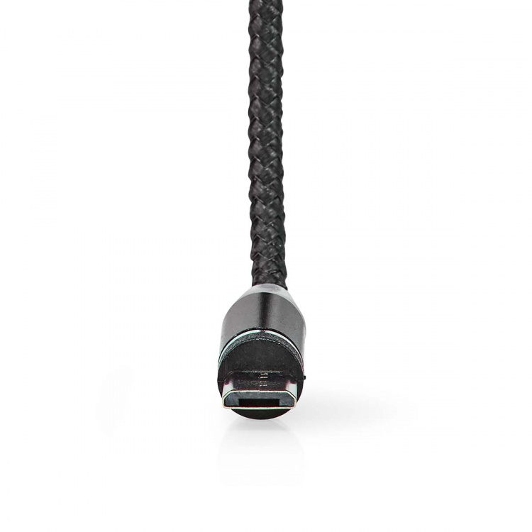 Nedis USB Cable | USB 2.0 | USB-A Male | USB Micro-B Male / USB-C™ Male | 10 W | No Data Transfer | Nickel Plated | 2.00 m | Round | Nylon | Black | Box
