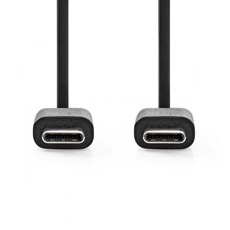 Nedis USB Cable | USB 2.0 | USB-C™ Male | USB-C™ Male | 60 W | 480 Mbps | Nickel Plated | 1.00 m | Round | PVC | Black | Box Nedis USB Cable | USB 2.0 | USB-C™ Male | USB-C™ Male | 60 W | 480 Mbps | Nickel Plated | 1.00 m | Round | PVC | Black | Box