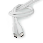 Nedis USB Cable | USB 2.0 | USB-C™ Male | USB-C™ Male | 60 W | 480 Mbps | Nickel Plated | 1.50 m | Round | Silicone | White | Box