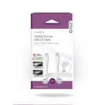 Nedis USB Cable | USB 2.0 | USB-C™ Male | USB-C™ Male | 60 W | 480 Mbps | Nickel Plated | 1.50 m | Round | Silicone | White | Box