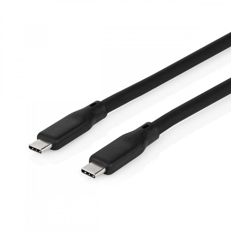 Nedis USB Cable | USB 3.2 Gen 2 | USB-C™ Male | USB-C™ Male | 240 W | 8K@30Hz | 20 Gbps | Nickel Plated | 1.00 m | Round | Silicone | Black | Box Nedis USB Cable | USB 3.2 Gen 2 | USB-C™ Male | USB-C™ Male | 240 W | 8K@30Hz | 20 Gbps | Nickel Plated | 1.00 m | Round | Silicone | Black | Box