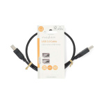 Nedis USB Cable | USB 2.0 | USB-A Male | USB-B Male | 10 W | 480 Mbps | Nickel Plated | 0.50 m | Round | PVC | Black | Label Nedis USB Cable | USB 2.0 | USB-A Male | USB-B Male | 10 W | 480 Mbps | Nickel Plated | 0.50 m | Round | PVC | Black | Label