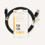 Nedis USB Cable | USB 2.0 | USB-A Male | Mini 5-Pin Male | 480 Mbps | Nickel Plated | 2.00 m | Round | PVC | Black | Label Nedis USB Cable | USB 2.0 | USB-A Male | Mini 5-Pin Male | 480 Mbps | Nickel Plated | 2.00 m | Round | PVC | Black | Label