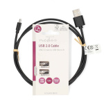 Nedis USB Cable | USB 2.0 | USB-A Male | USB Micro-B Male | 7.5 W | 480 Mbps | Nickel Plated | 1.00 m | Round | PVC | Black | Label Nedis USB Cable | USB 2.0 | USB-A Male | USB Micro-B Male | 7.5 W | 480 Mbps | Nickel Plated | 1.00 m | Round | PVC | Black | Label