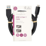 Nedis USB Cable | USB 3.2 Gen 1 | USB-A Male | USB Micro-B Male | 5 Gbps | Nickel Plated | 1.00 m | Round | PVC | Black | Label
