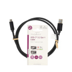 Nedis USB Cable | USB 3.2 Gen 1 | USB-A Male | USB-C™ Male | 15 W | 5 Gbps | Nickel Plated | 1.00 m | Round | PVC | Black | Label Nedis USB Cable | USB 3.2 Gen 1 | USB-A Male | USB-C™ Male | 15 W | 5 Gbps | Nickel Plated | 1.00 m | Round | PVC | Black | Label