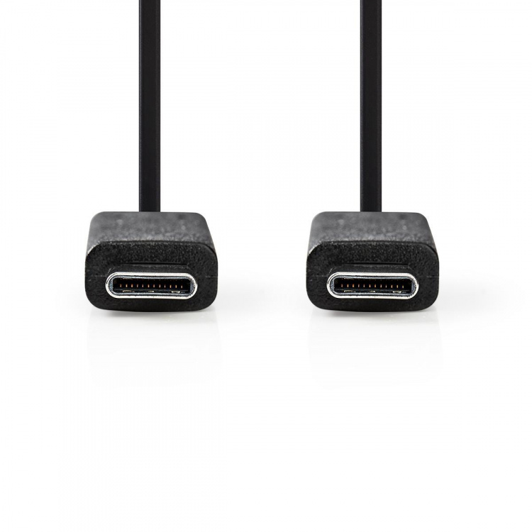 Nedis USB Cable | USB 3.2 Gen 2 | USB-C™ Male | USB-C™ Male | 15 W | 10 Gbps | Nickel Plated | 1.00 m | Round | PVC | Black | Tag Nedis USB Cable | USB 3.2 Gen 2 | USB-C™ Male | USB-C™ Male | 15 W | 10 Gbps | Nickel Plated | 1.00 m | Round | PVC | Black | Tag