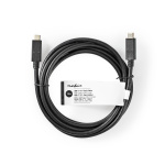 Nedis USB Cable | USB 3.2 Gen 2 | USB-C™ Male | USB-C™ Male | 15 W | 10 Gbps | Nickel Plated | 1.00 m | Round | PVC | Black | Tag Nedis USB Cable | USB 3.2 Gen 2 | USB-C™ Male | USB-C™ Male | 15 W | 10 Gbps | Nickel Plated | 1.00 m | Round | PVC | Black | Tag