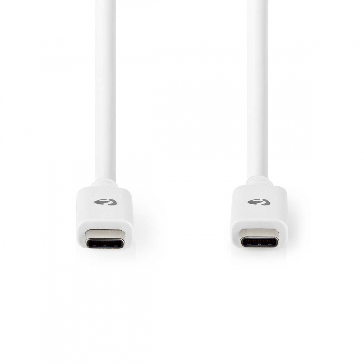 Nedis USB Cable | USB 3.2 Gen 2 | USB-C™ Male | USB-C™ Male | 100 W | 4K@60Hz | 10 Gbps | Nickel Plated | 1.00 m | Round | PVC | White | Box Nedis USB Cable | USB 3.2 Gen 2 | USB-C™ Male | USB-C™ Male | 100 W | 4K@60Hz | 10 Gbps | Nickel Plated | 1.00 m | Round | PVC | White | Box